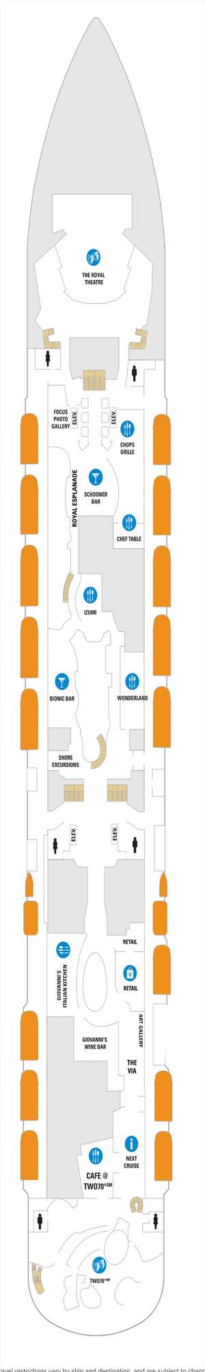 Deck plan for Odyssey of the Seas