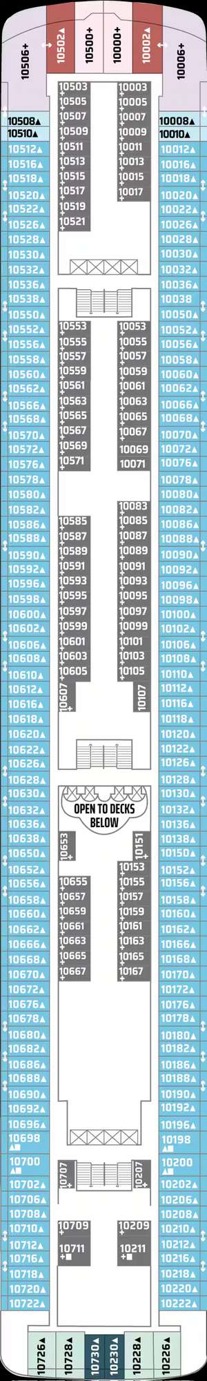 Deck plan for Norwegian Dawn