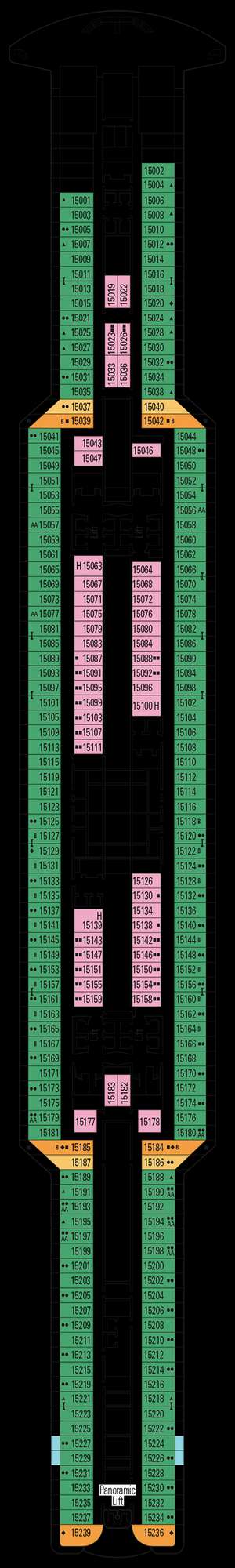 Deck plan for MSC Seaview