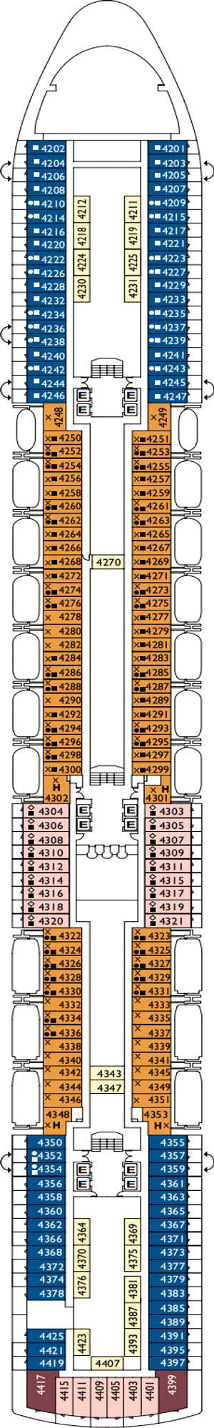 Deck plan for Costa Deliziosa
