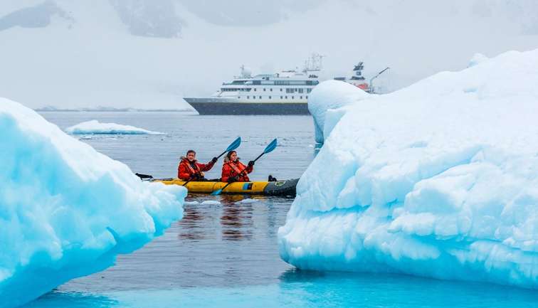 Kayaking in Antarctica