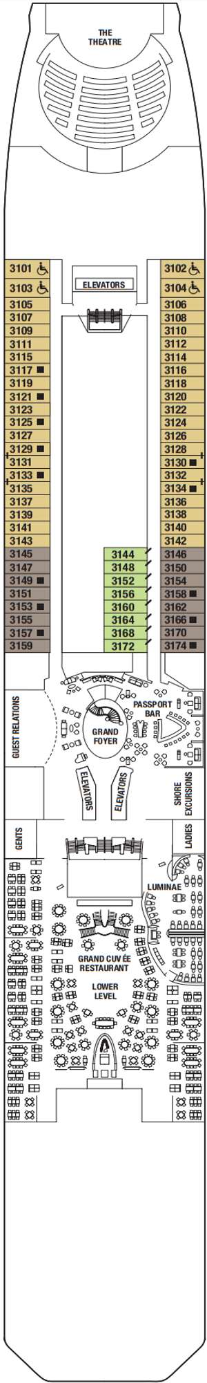 Deck plan for Celebrity Silhouette