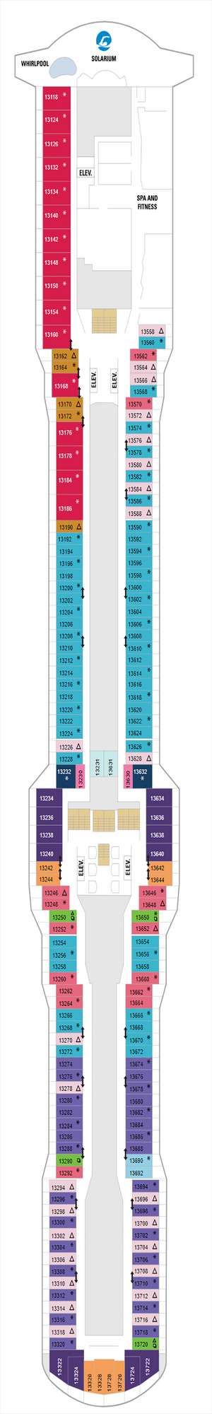 Deck plan for Spectrum of the Seas