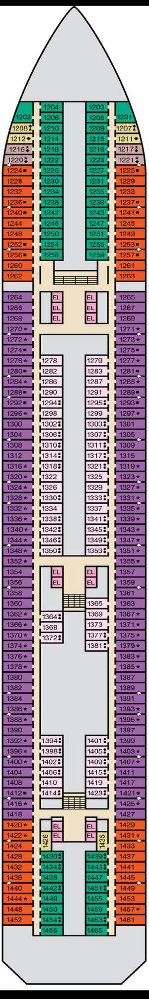 Deck plan for Carnival Freedom