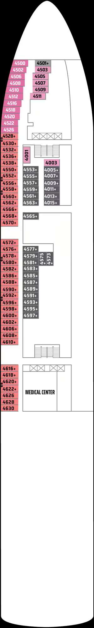 Deck plan for Norwegian Dawn