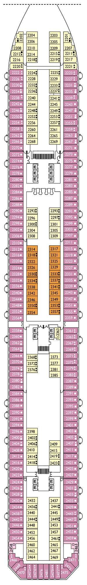 Deck plan for Costa Fascinosa