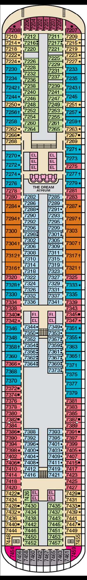 Deck plan for Carnival Dream