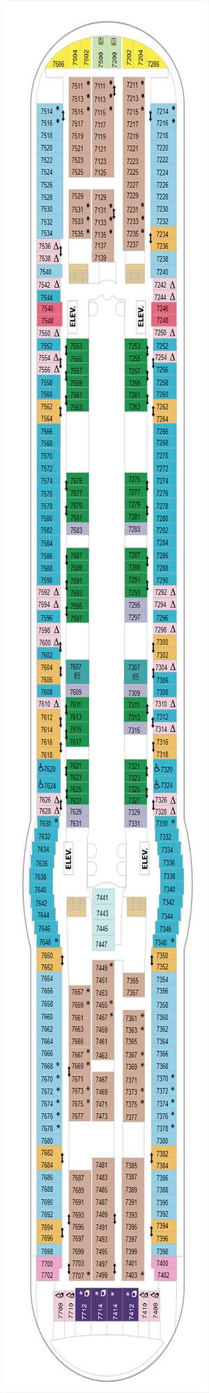 Deck plan for Liberty of the Seas