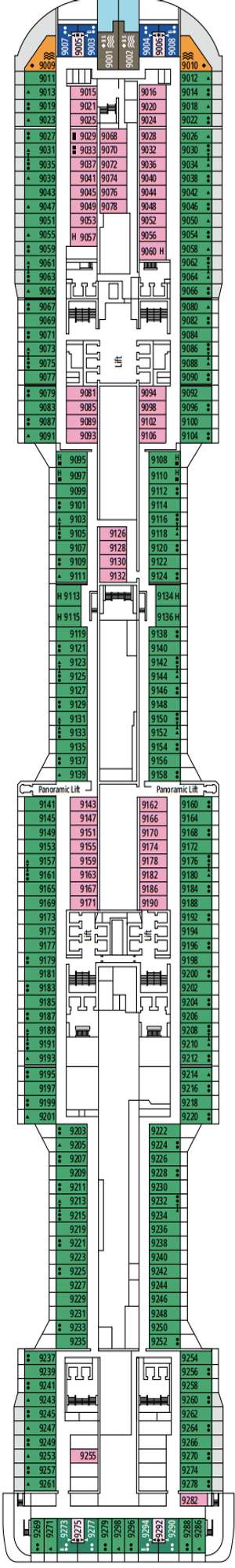 Deck plan for MSC Meraviglia