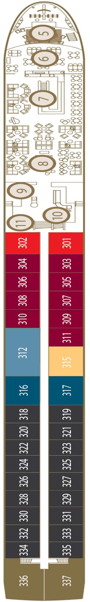 Deck plan for Scenic Pearl