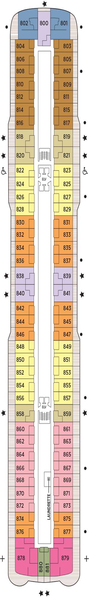 Deck plan for Regent Seven Seas Splendor