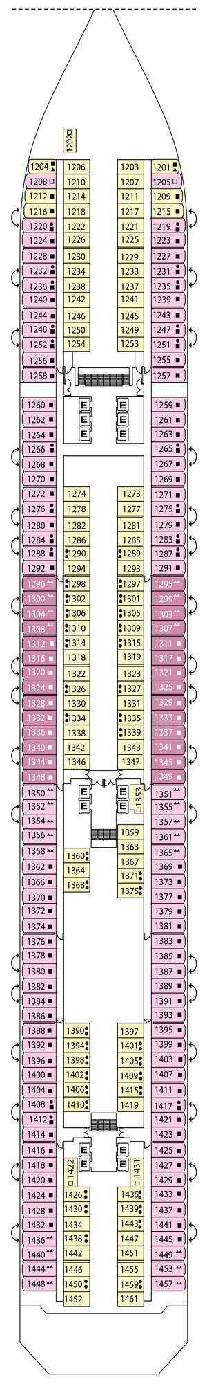 Deck plan for Costa Fascinosa