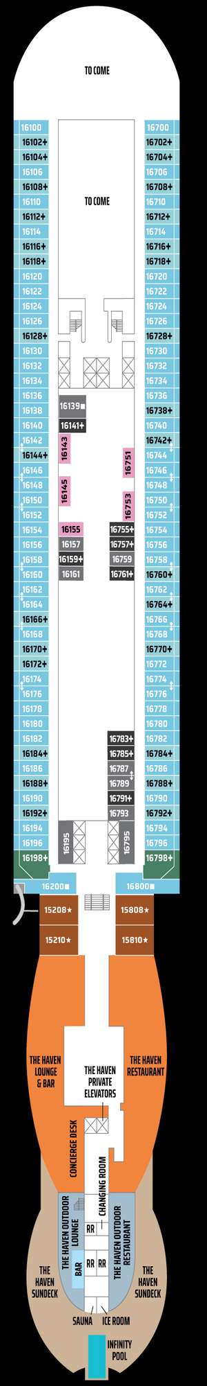 Deck plan for Norwegian Luna