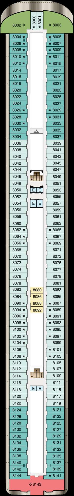 Deck plan for Oceania Riviera