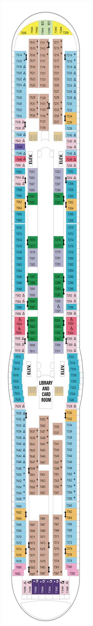 Deck plan for Navigator of the Seas