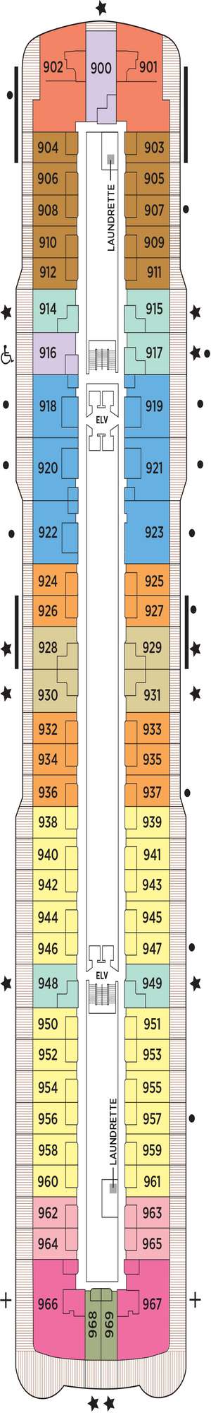 Deck plan for Regent Seven Seas Splendor