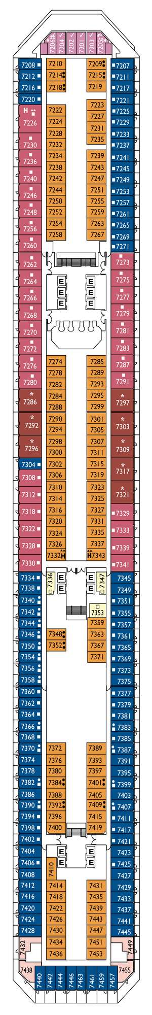 Deck plan for Costa Favolosa