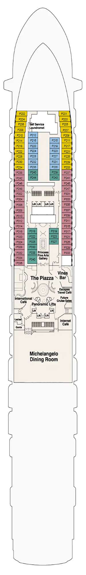 Deck plan for Ruby Princess
