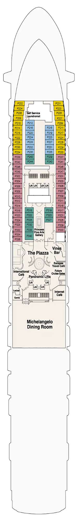 Deck plan for Ruby Princess