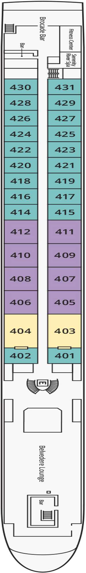 Deck plan for S.S. Emilie