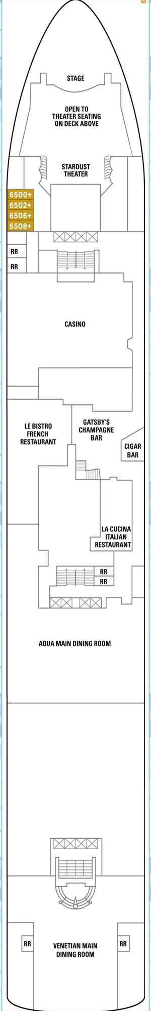 Deck plan for Norwegian Dawn