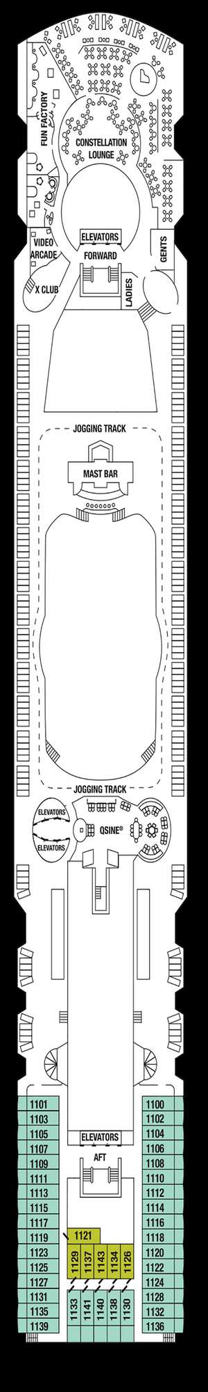 Deck plan for Celebrity Infinity