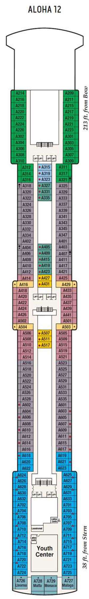 Deck plan for Island Princess