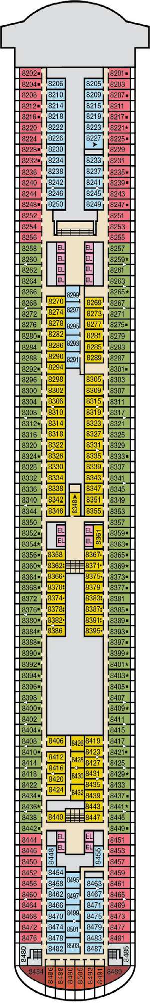 Deck plan for Carnival Venezia