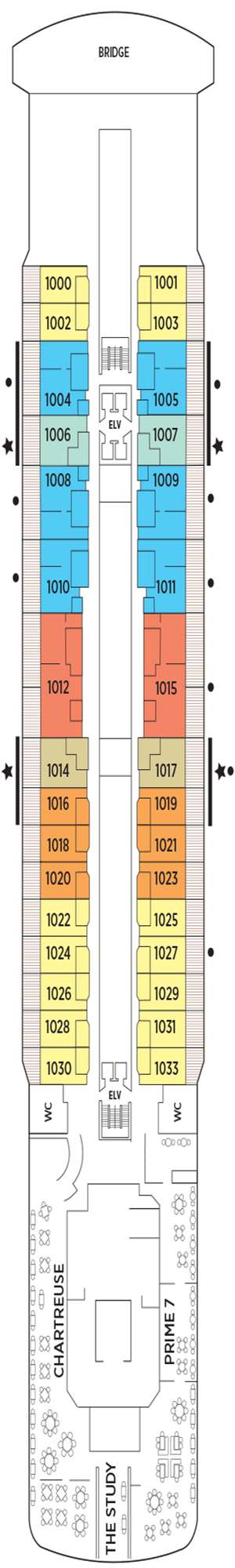 Deck plan for Regent Seven Seas Splendor