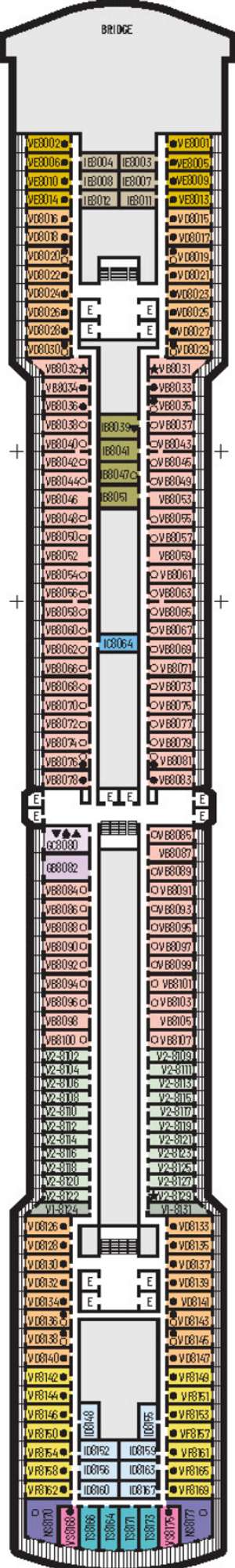 Deck plan for Oosterdam