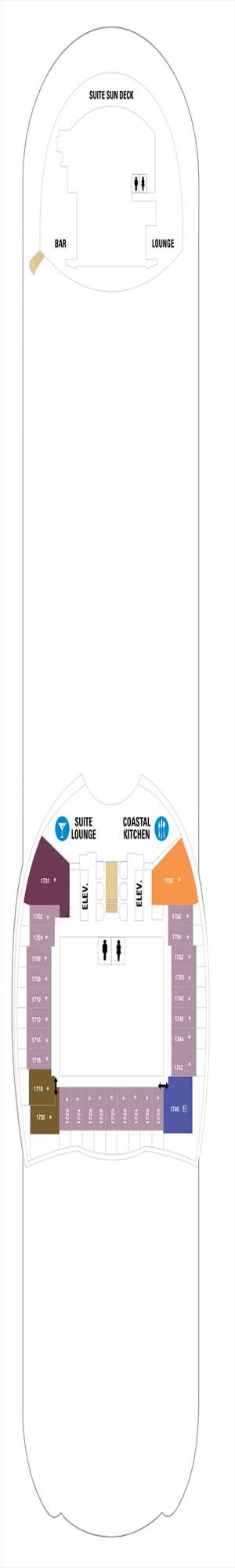 Deck plan for Oasis of the Seas