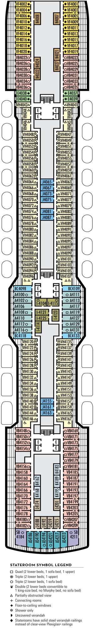 Deck plan for Koningsdam