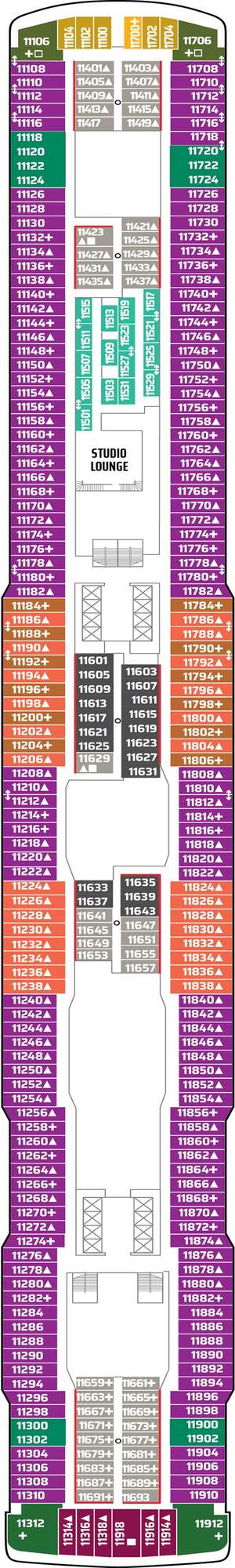 Deck plan for Norwegian Escape