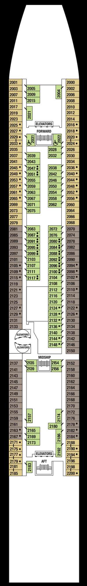 Deck plan for Celebrity Millennium