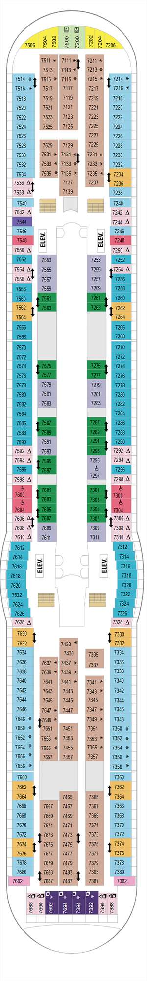 Deck plan for Adventure of the Seas