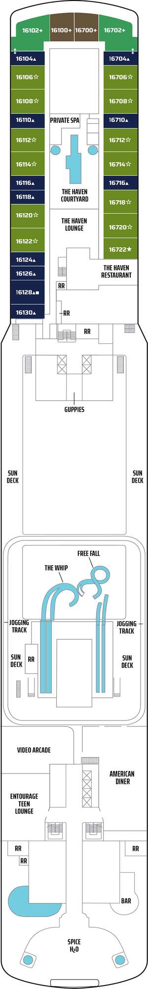 Deck plan for Norwegian Getaway