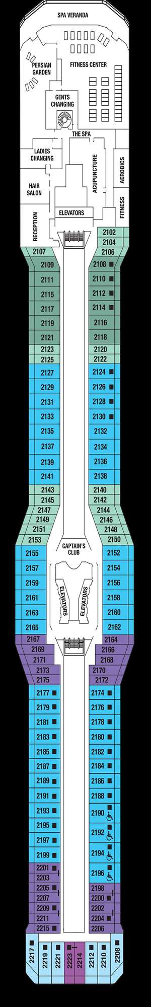 Deck plan for Celebrity Reflection