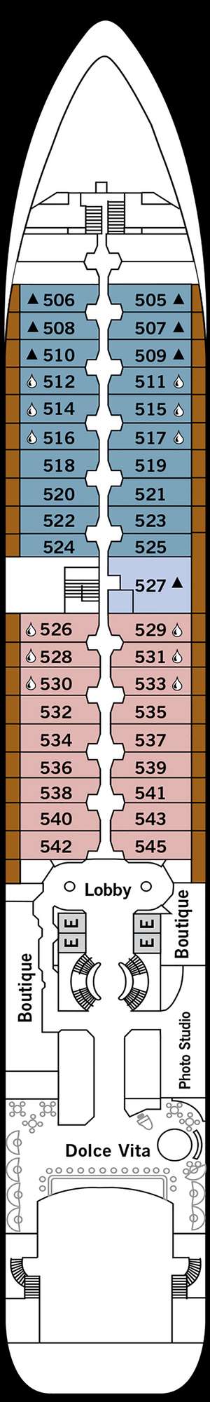 Deck plan for Silver Cloud