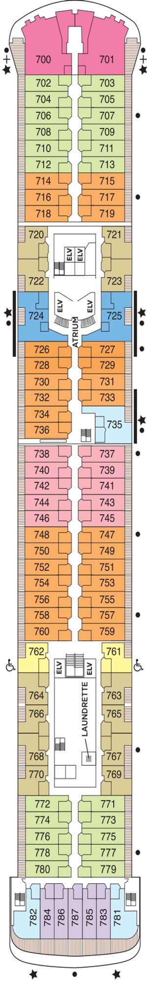Deck plan for Regent Seven Seas Voyager
