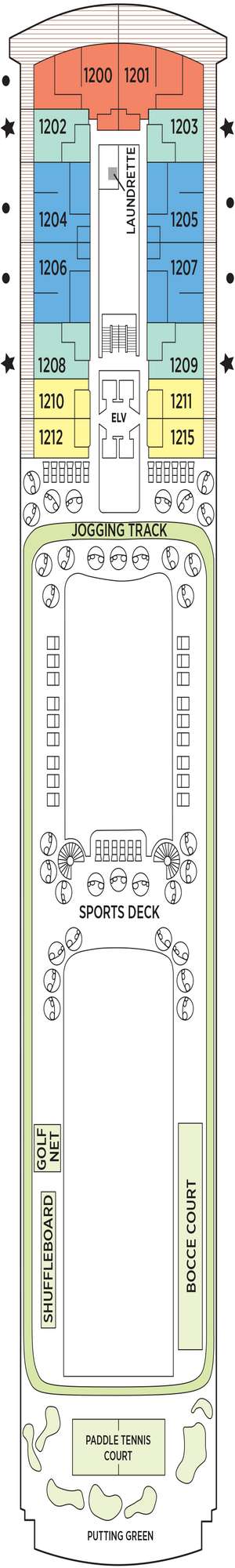 Deck plan for Regent Seven Seas Splendor