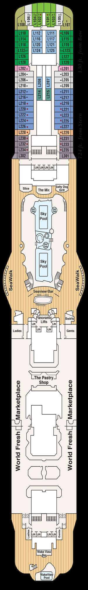 Deck plan for Discovery Princess