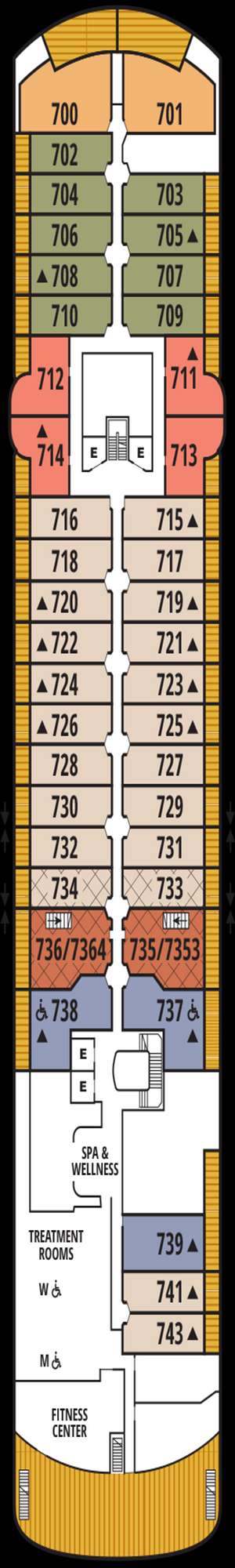 Deck plan for Seabourn Pursuit