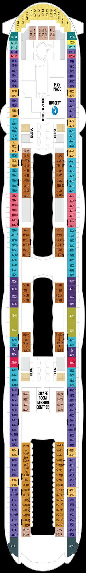 Deck plan for Allure of the Seas