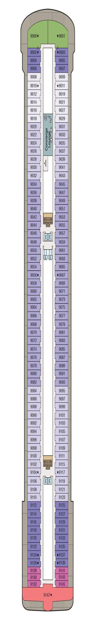 Deck plan for Oceania Allura