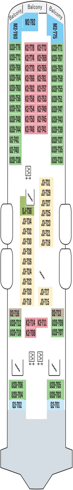 Deck plan for MS Trollfjord