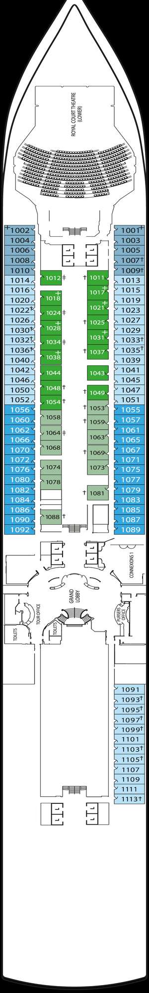 Deck plan for Queen Victoria