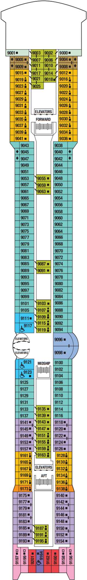Deck plan for Celebrity Infinity