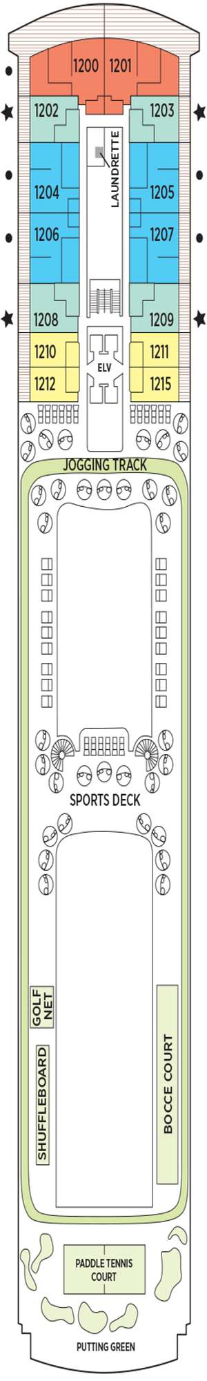 Deck plan for Regent Seven Seas Explorer