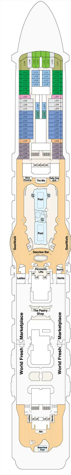 Deck plan for Sky Princess