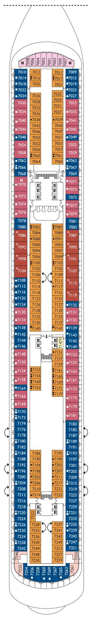 Deck plan for Costa Diadema